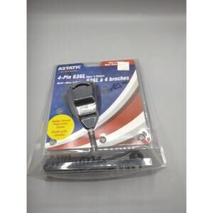 Astatic 636L-C Chrome Noise Canceling NOT powered Microphone lot 4Pin cb radio